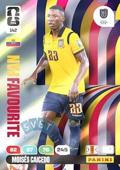 Moises Caicedo Ecuador Panini FIFA World Cup 2026 Adrenalyn XL Fan Favourite #142